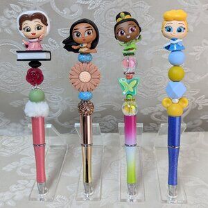 DOORABLES Beaded Pen YOU PICK Belle, Pocahontas, Tiana, or Cinderella
